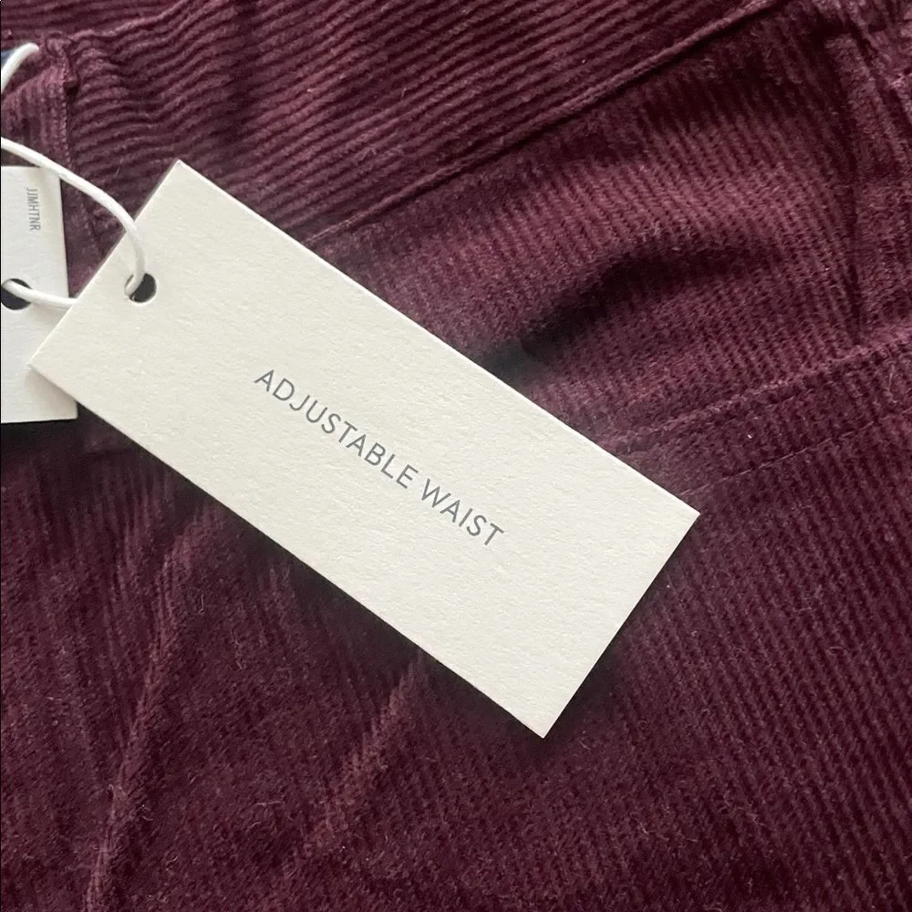 Janie and Jack Burgundy Corduroy Holiday Pants Boy’s Sz 8 NWT
